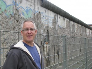 Next to what's left of the Berlin Wall