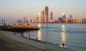 Abu Dhabi at sunset
